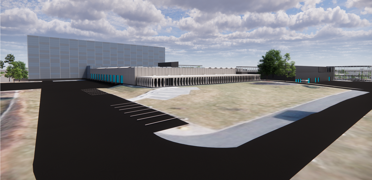 Visualisering af ny bebyggelse i 25 meters højde set fra Holmensvej